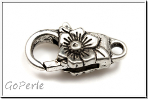 Karabiner "Helleborus", 24*10mm, silberfb., Tibetsilber, 1 Stk.