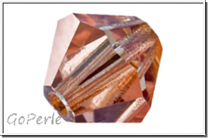 Preciosa� Bicone, 3mm, crystal, trans., capri gold, half, 50 Stk.