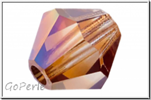 Preciosa� Bicone, 3mm, crystal, trans., venus, half, 50 Stk.