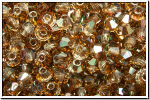 Preciosa� Bicone, 3mm, crystal, trans., venus, half, 50 Stk.