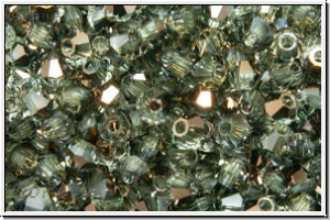 Preciosa� Bicone, 3mm, crystal, trans., valentinite, half, 50 Stk.