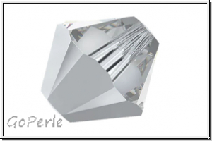 Preciosa� Bicone, 3mm, crystal, trans., labrador, half, 50 Stk.