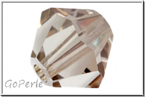 Preciosa� Bicone, 4mm, crystal, trans., velvet, half, 50 Stk.
