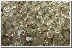 Preciosa� Bicone, 4mm, crystal, trans., velvet, half, 50 Stk.