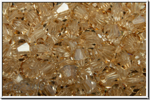 Preciosa� Bicone, 4mm, crystal, trans., honey, half, 50 Stk.