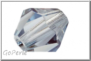Preciosa� Bicone, 4mm, crystal, trans., lagoon, half, 50 Stk.