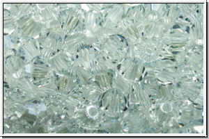 Preciosa� Bicone, 4mm, crystal, trans., lagoon, half, 50 Stk.