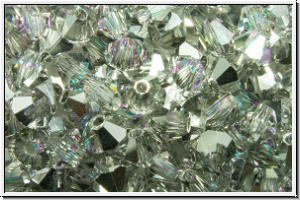 Preciosa� Bicone, 4mm, crystal, trans., vitrail, lt., half, 50 Stk.
