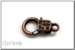 Karabiner "Hundertwasser", 18x9mm, antikkupferfb., Messing, 1 Stk.