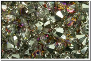 Preciosa� Bicone, 4mm, crystal, trans., volcano, half, 50 Stk.