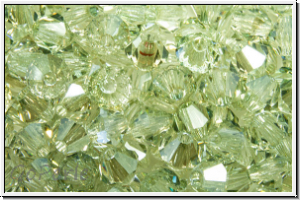 Preciosa� Bicone, 4mm, crystal, trans., viridian, half, 50 Stk.