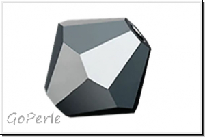 Preciosa� Bicone, 4mm, jet, op., full hematite, 50 Stk.