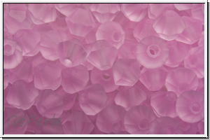 Preciosa� Bicone, 4mm, pink sapphire, trans., matt, 50 Stk.