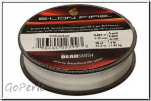S-LON Fire Beading Thread, F�delgarn, 04 LB, crystal, 50 yd
