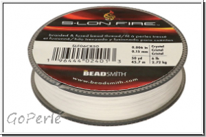 S-LON Fire Beading Thread, F�delgarn, 06 LB, crystal, 50 yd