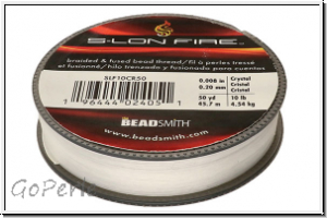 S-LON Fire Beading Thread, F�delgarn, 10 LB, crystal, 50 yd