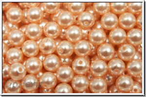PRECIOSA� Round Pearls MAXIMA, 4mm, peach - pearl effect, 25 Stk.