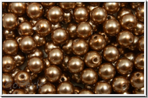 PRECIOSA� Round Pearls MAXIMA, 4mm, bronze - pearl effect, 25 Stk.