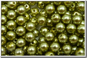 PRECIOSA� Round Pearls MAXIMA, 4mm, green, lt. - pearl effect, 25 Stk.