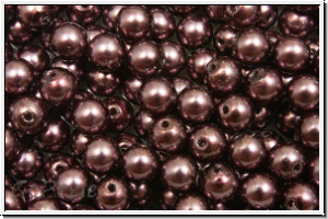 PRECIOSA� Round Pearls MAXIMA, 4mm, burgundy, lt. - pearl effect, 25 Stk.