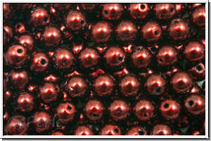 PRECIOSA� Round Pearls MAXIMA, 4mm, bordeaux - pearl effect, 25 Stk.