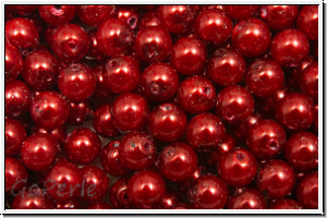 PRECIOSA� Round Pearls MAXIMA, 4mm, red - pearl effect, 25 Stk.