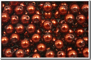 PRECIOSA� Round Pearls MAXIMA, 4mm, copper, dk. - pearl effect, 25 Stk.