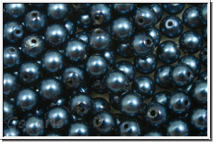 PRECIOSA� Round Pearls MAXIMA, 4mm, blue - pearl effect, 25 Stk.