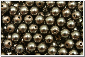 PRECIOSA� Round Pearls MAXIMA, 4mm, grey, dk. - pearl effect, 25 Stk.