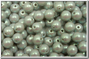 PRECIOSA� Round Pearls MAXIMA, 4mm, grey - pearlescent, 25 Stk.