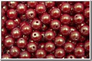 PRECIOSA� Round Pearls MAXIMA, 4mm, red - pearlescent, 25 Stk.