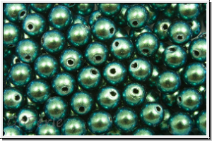 PRECIOSA� Round Pearls MAXIMA, 4mm, green, peacock - pearlescent, 25 Stk.