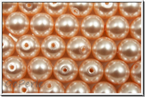 PRECIOSA� Round Pearls MAXIMA, 6mm, peach - pearl effect, 10 Stk.