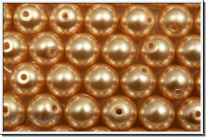PRECIOSA� Round Pearls MAXIMA, 6mm, gold - pearl effect, 10 Stk.