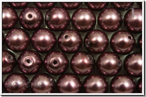 PRECIOSA� Round Pearls MAXIMA, 6mm, burgundy, lt. - pearl effect, 10 Stk.
