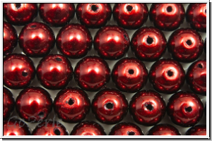 PRECIOSA� Round Pearls MAXIMA, 6mm, bordeaux - pearl effect, 10 Stk.