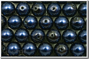 PRECIOSA� Round Pearls MAXIMA, 6mm, blue, dk. - pearl effect, 10 Stk.