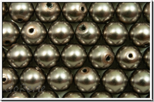 PRECIOSA� Round Pearls MAXIMA, 6mm, grey, dk. - pearl effect, 10 Stk.