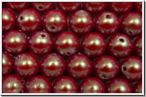 PRECIOSA� Round Pearls MAXIMA, 6mm, red - pearlescent, 10 Stk.