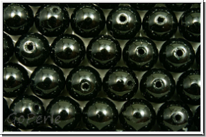 PRECIOSA� Round Pearls MAXIMA, 6mm, black, magic - crystal, 10 Stk.