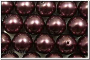 PRECIOSA� Round Pearls MAXIMA, 8mm, burgundy, lt. - pearl effect, 5 Stk.