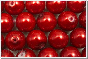 PRECIOSA� Round Pearls MAXIMA, 8mm, red - pearl effect, 5 Stk.