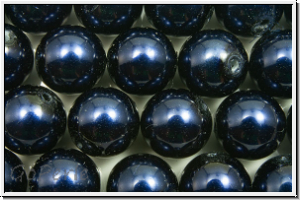 PRECIOSA� Round Pearls MAXIMA, 8mm, blue, dk. - pearl effect, 5 Stk.
