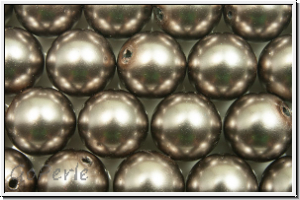 PRECIOSA� Round Pearls MAXIMA, 8mm, grey, dk. - pearl effect, 5 Stk.