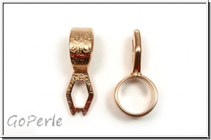 Anh�ngerschlaufe "LAMYRA II", CYMBAL, 30,5x15,6mm, rosegold, Metall, 1 Stk.