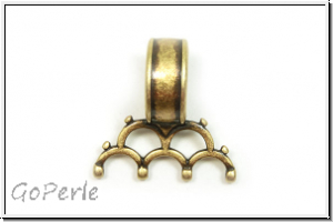 Anh�ngerschlaufe "BONTA IV", CYMBAL, 26,7x27,4mm, antikmessingfb., Metall, 1 Stk.