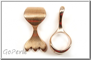 Anh�ngerschlaufe "PALIOCHORI III", CYMBAL, 31,3x15,3mm, rosegold, Metall, 1 Stk.