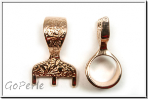 Anh�ngerschlaue "LYGIA III", CYMBAL, 29,1x19,3mm, rosegold, Metall, 1 Stk.