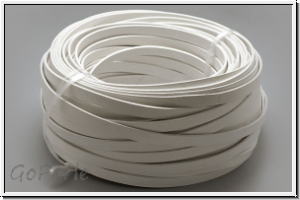 Lederband, 10x2mm, eckig, wei�, Rind, 1m