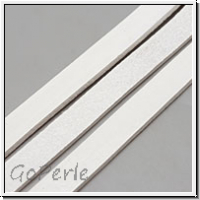 Lederband, 10x2mm, eckig, wei�, Rind, 1m